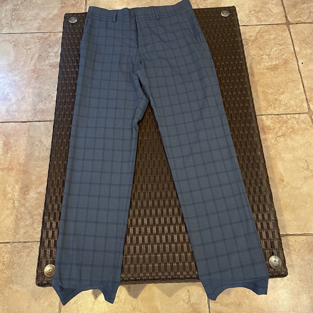 Kenneth Cole Reaction Men's Slim Fit Plaid Dress Pants